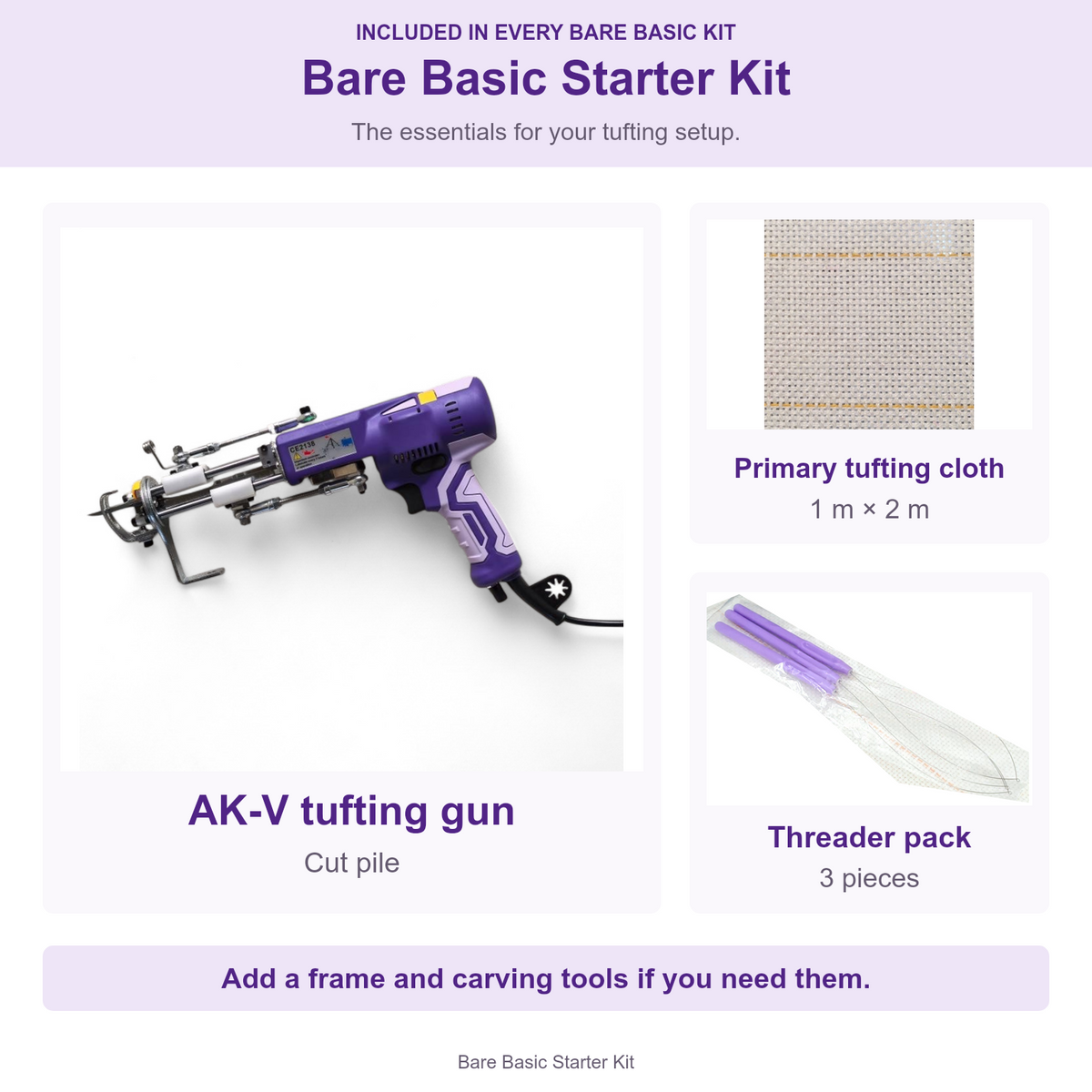 The Bare Basic Starter Kit | Kits with wooden frames Ship approx. October 30, 2026
