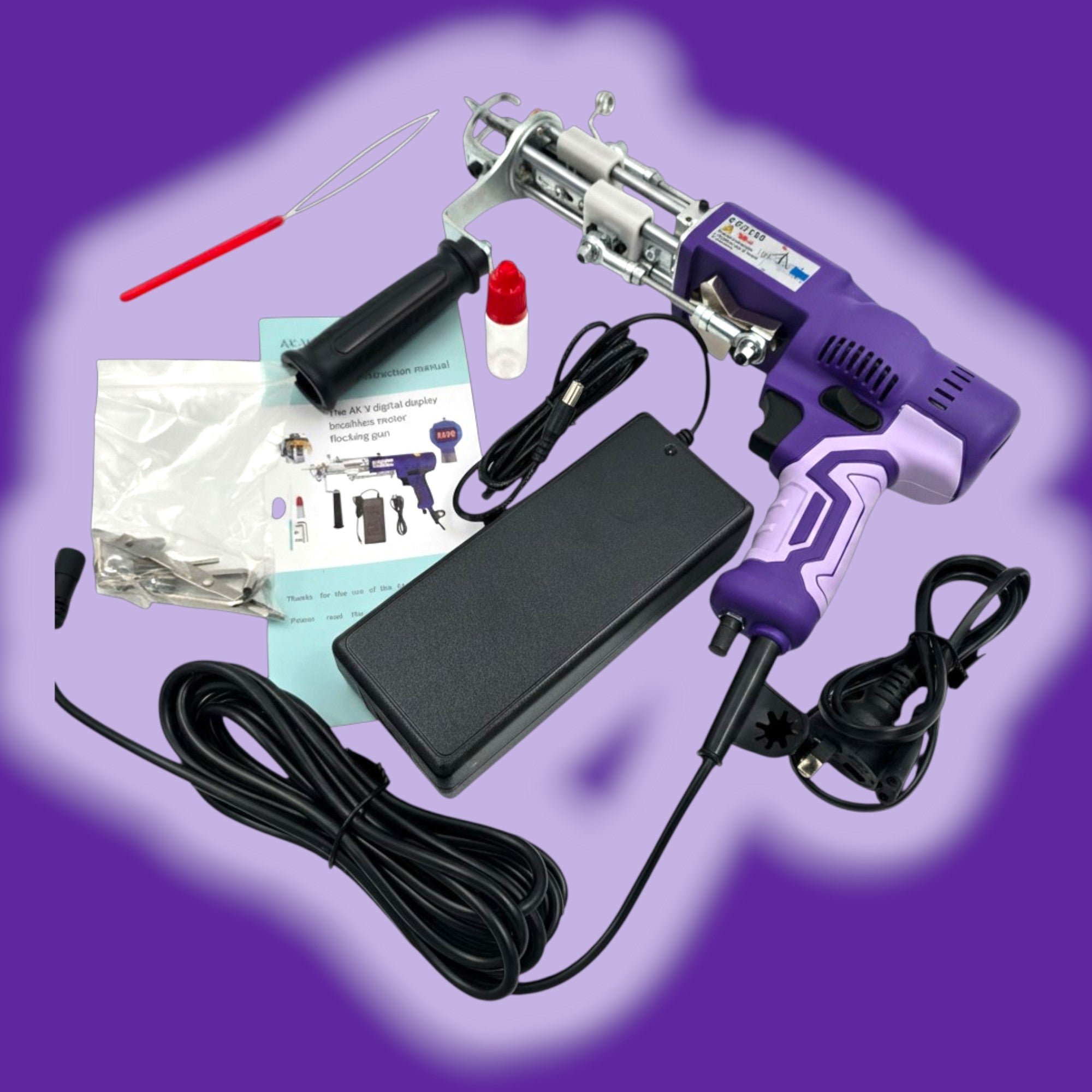 New Purple AK-V Cut Pile Tufting Gun | Pre-order Ships appox. Sept 7th 2026