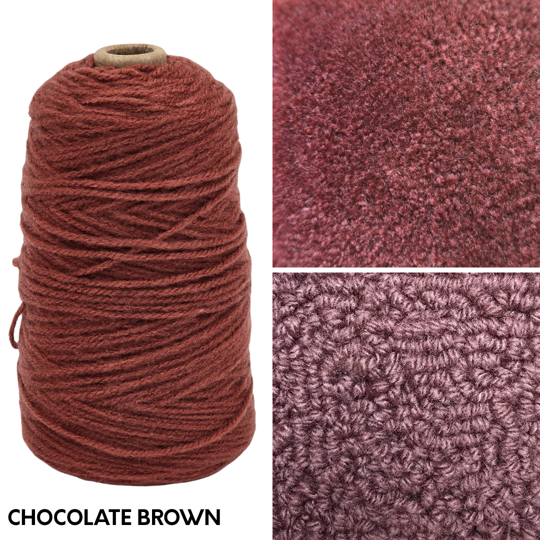100% Acrylic Rug Yarn 250gm Cones | Pre-order Ships Approximately June 20, 2026
