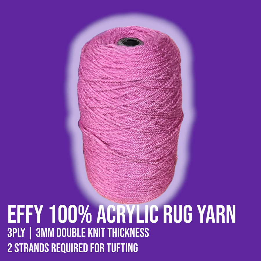 100% Acrylic Rug Yarn on 500gms/1.1lb Cones - Clearance - new matte acrylic Now available