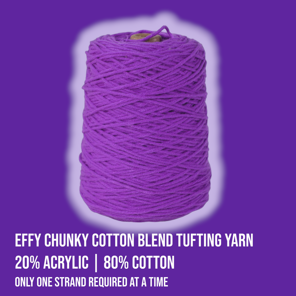 EFFY Acrylic &amp; Cotton Blend Yarn 200gm Cones | Ships October 25th