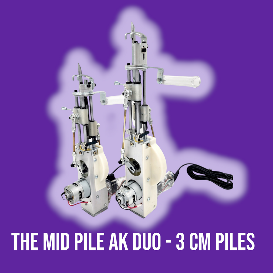 Mid-Pile AK-DUO Tufting Machine — Set to 2.5 cm (0.98 in) (Adjustable up to 3 cm (1.18 in))) | Free Shipping